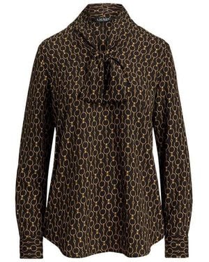 Ralph Lauren Long-Sleeve Blouse - Black