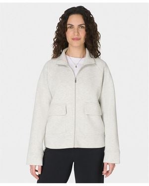 Sweaty Betty Full Zip Fleece - White