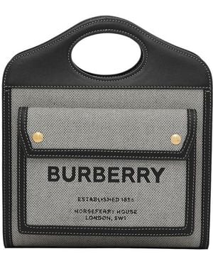 Burberry Pocket Mini Handbag - Black