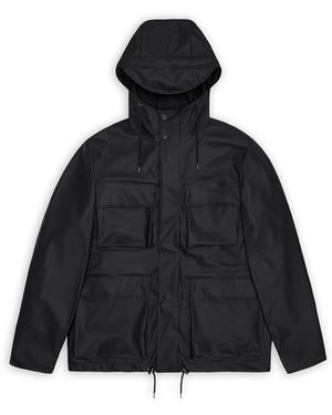 Rains Pocket Waterproof Jacket - Black