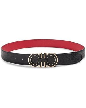 Ferragamo Leather Belt - Black