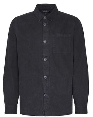 Barbour Washed Cotton Long Sleeve Overshirt - Blue