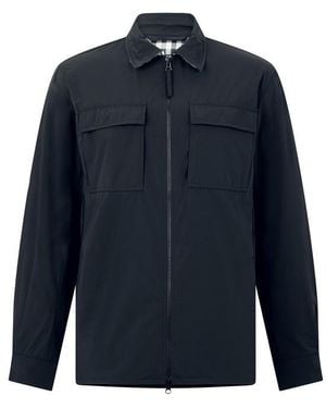 Aquascutum Active Stretch Long Sleeve Zip Overshirt - Black
