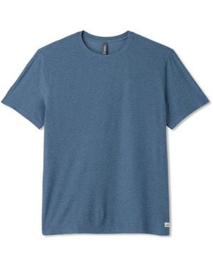 Vuori Strato Tech Short Sleeve Performance Gym Top - Blue