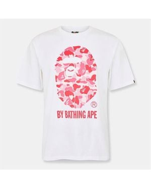 A Bathing Ape Bape Abc Camo Head T - White
