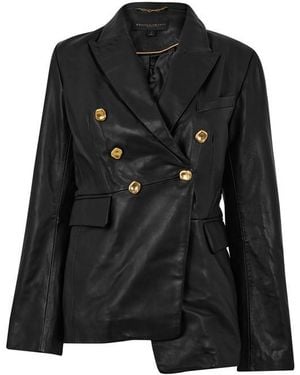 Donna Karan Leather Jacket - Black