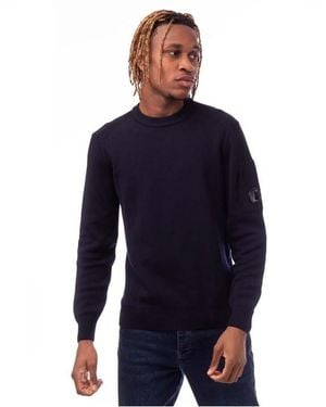 C.P. Company Double Pattern Crewneck Sweatshirt - Blue