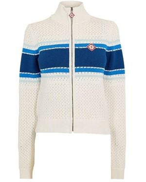 CASABLANCA Bomber Cardigan - Blue