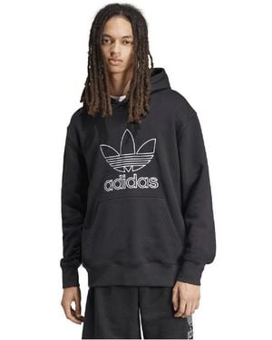 adidas Originals Adicolor Outline Trefoil Hoodie - Black