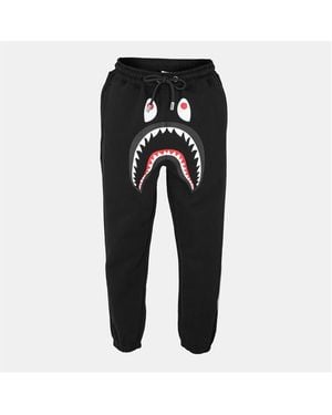 A Bathing Ape Shark Closed Hem Fleece Joggers - Black