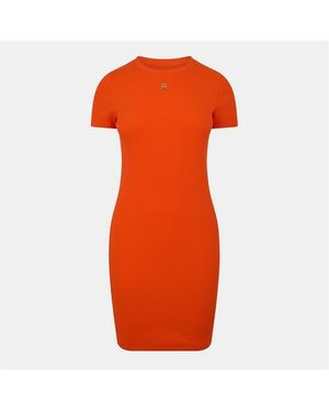 Givenchy Ribbed Dress - Orange