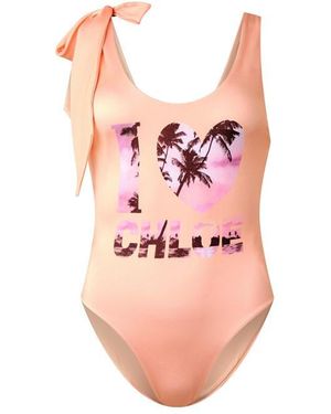 Chloé Mb24 Scoop Neck Swimsuit - Pink