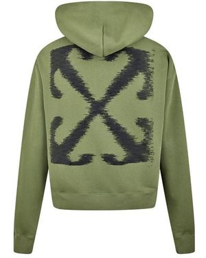 Off-White c/o Virgil Abloh Logo Print Hoodie - Green