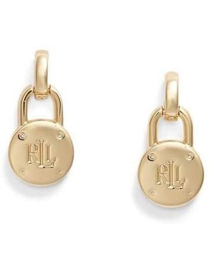 Ralph Lauren Lauren Ralph Lauren Logo Padlock Drop Earrings - Metallic