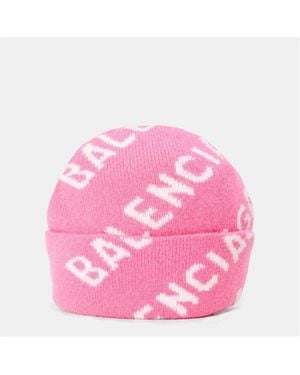 Balenciaga Logo Beanie - Pink