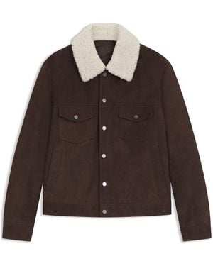 BOSS X Beckham Leather Jacket - Brown