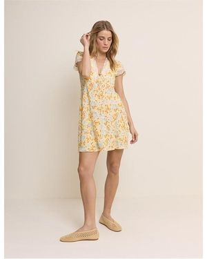 Nobody's Child Aida Short Sleeve Mini Dress - Natural