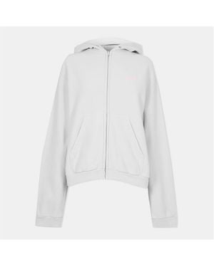 Balenciaga Bal Zip Hoodie - White