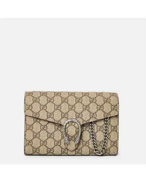 Gucci Dionysus gg Supreme Chain Wallet - Metallic