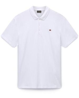 Napapijri Ealis Pique Polo Shirt - White