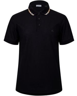 Burberry Short Sleeve Polo Shirt - Black