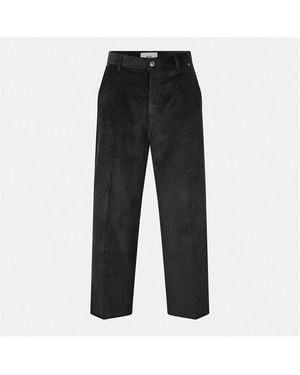 Ami Paris Jumbo Cord Textured Straight Leg Trousers - Black