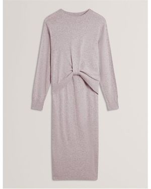 Ted Baker Midi Knitted Jumper Dress - Pink