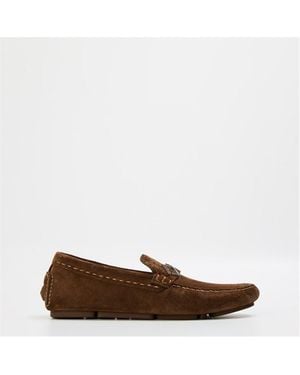 Fendi Italian Slip-On Loafers - Brown