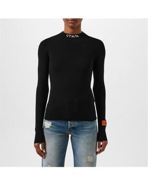 Heron Preston Turtleneck Long Sleeve Top - Blue