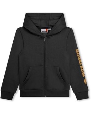 Timberland Cotton-Blend Hooded Sweat Jacket - Black