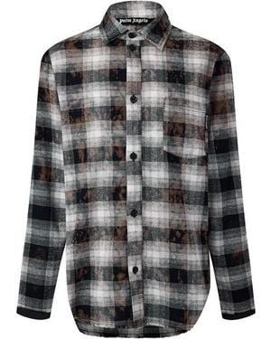 Palm Angels Palm Check Shirt Sn61 - Black
