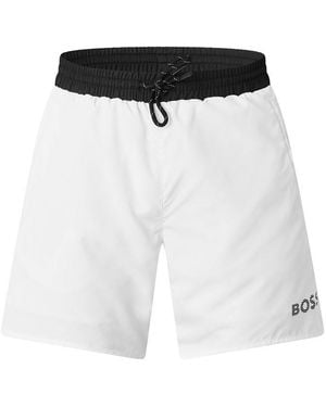 BOSS Sailfish Swim Shorts - White