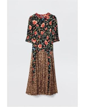 RIXO London Meg Boho Dress - Brown