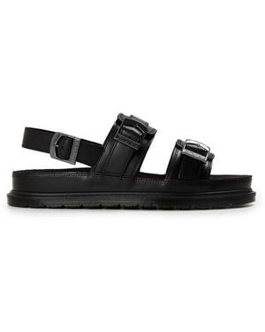 Dr. Martens San Two Strap Leather Sandals - Black