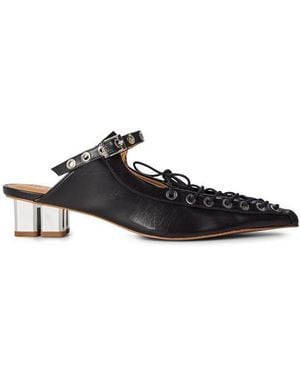 Ganni Lace Mules - Black
