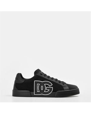Dolce & Gabbana Portofino Canvas Trainers - Black
