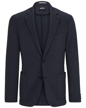 BOSS Hanry Structured Formal Jacket - Blue