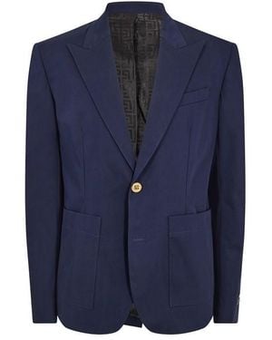 Balmain Twill Blazer - Blue