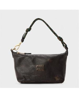 Miu Miu Miu Old Lthr Sm Bg Ld62 - Black