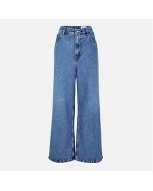 Axel Arigato Clara High-Rise Wide Leg Jeans - Blue