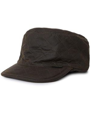 Barbour Stanhope Waxed Hunting Cap - Black