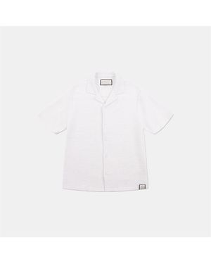 PREVU Ottoman Short Sleeve Plain Shirt - White