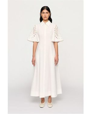 Clea Valentina Shirt Dress - White