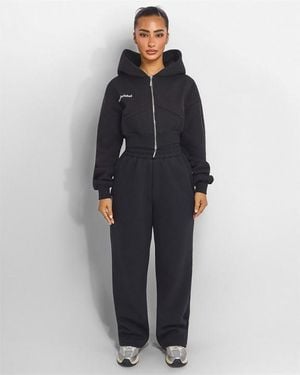 Mars the Label Classics Cropped Zip Hoodie - Black