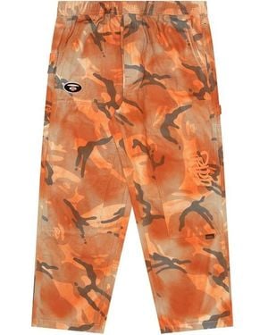 Aape Wide Leg Camo Jeans - Orange
