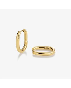 D.Louise Oval Hoops - Metallic