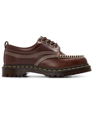 Dr. Martens Lowell Moc Toe Leather Lace Up Derby Shoes - Brown