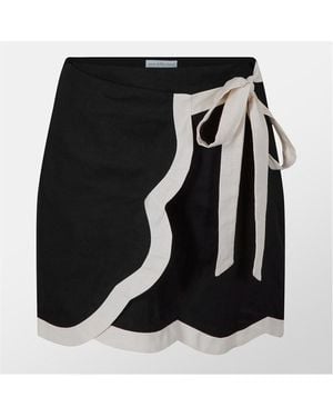 Never Fully Dressed Scallop Mini Jaspre Skirt - Black