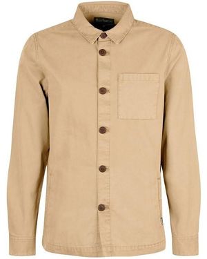 Barbour Washed Cotton Long Sleeve Overshirt - Natural