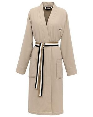 HUGO Terry Cotton Unisex Kimono Bathrobe - Natural